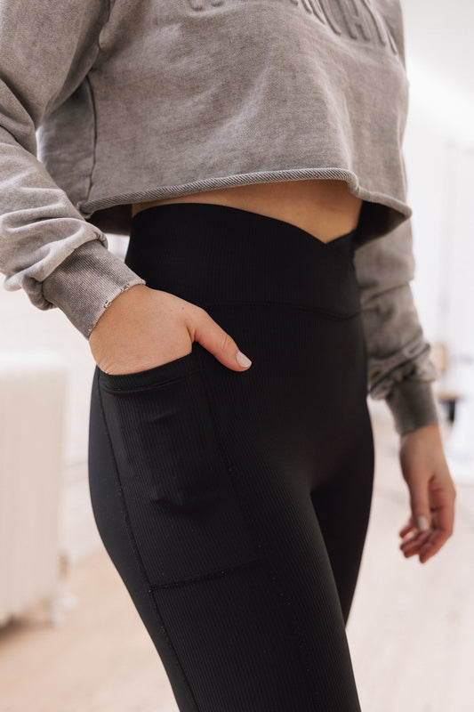 RippleEffect Side Pockets Legging - Black